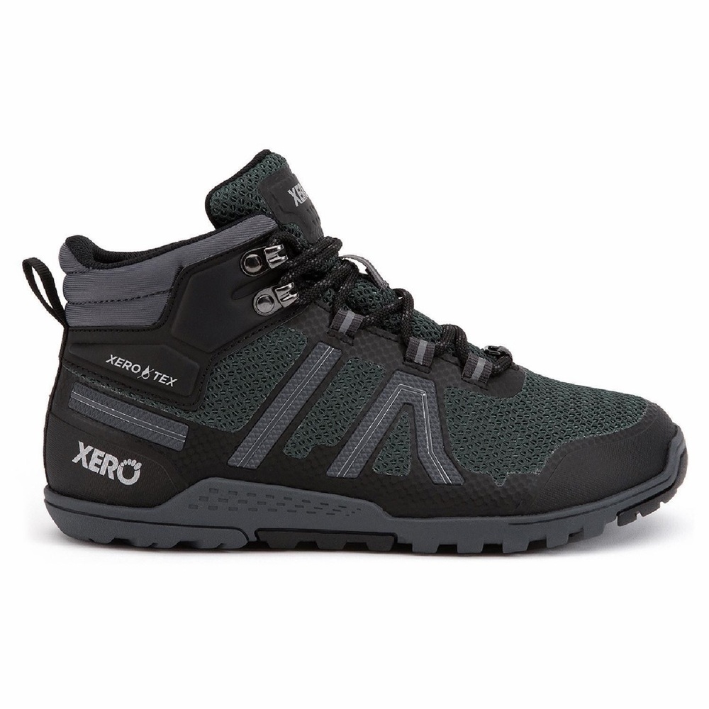 Xero Shoes Women's Lace-Up Hiking Boot in Dark Green/Black Sz 10.5
